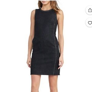 Ralph Lauren Shift Elegant Black Denim Sleeveless Dress